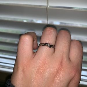 Diamond sterling silver promise ring